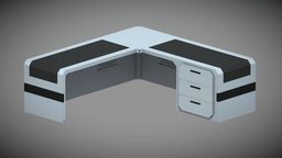 Sci-Fi Furniture Pack AAA: Desk B kit, office, desk, lab, laboratory, pack, cyberpunk, furniture, table, furnishing, deu, interiordesign, assetstore, officefurniture, detroitbecomehuman, office_desk, desk-office, asset, scifi, sci-fi, futuristic, interior, spaceship
