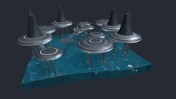 Kamino Diorama kamino, substancepainter, maya, 3d, starwars, animation, diorama3d