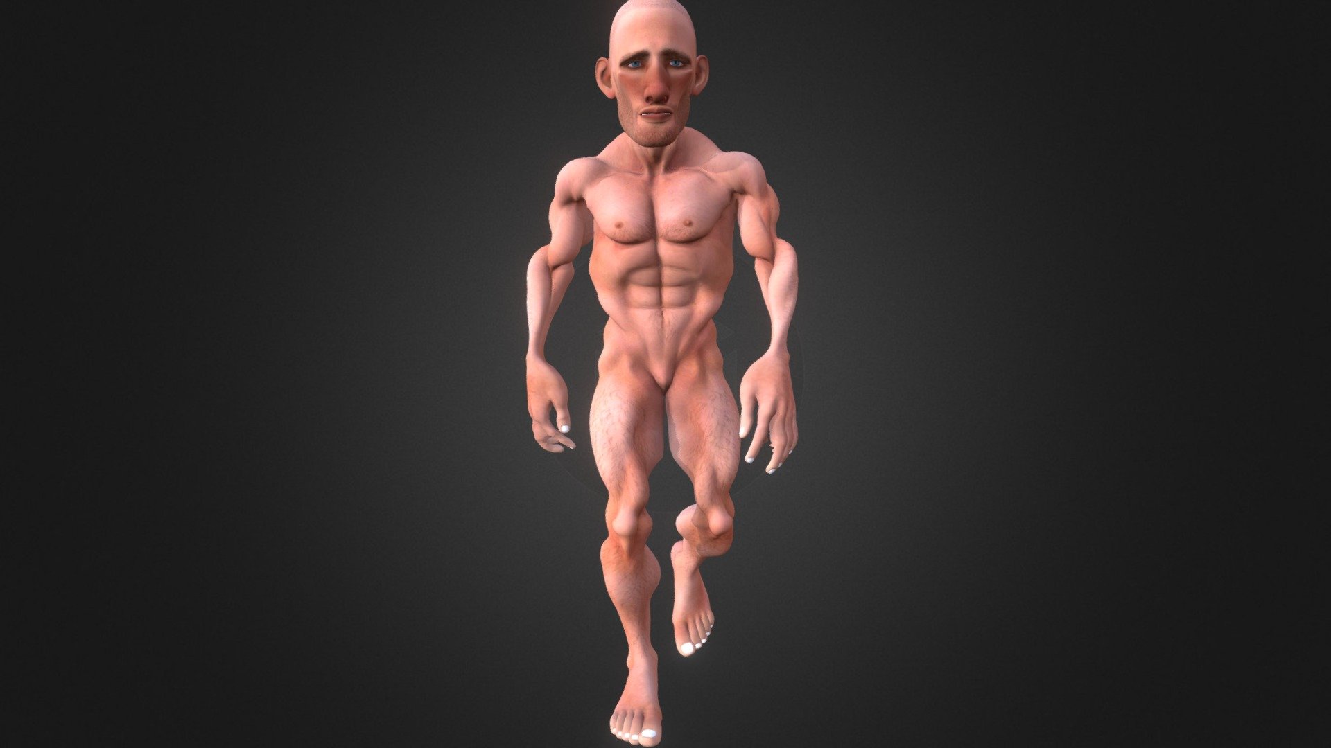 model man cartoon fitness