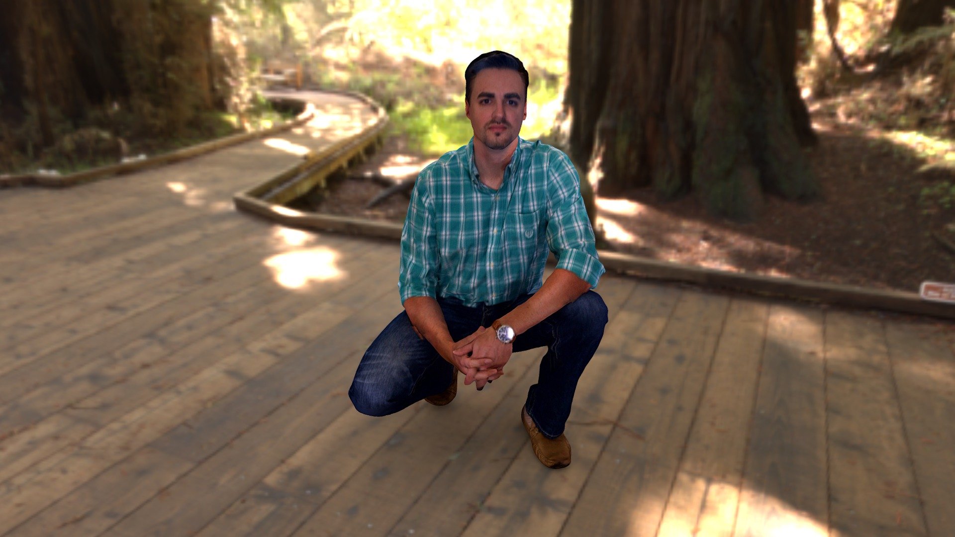 Crouched pose. Before software updates, no special lighting, unedited.