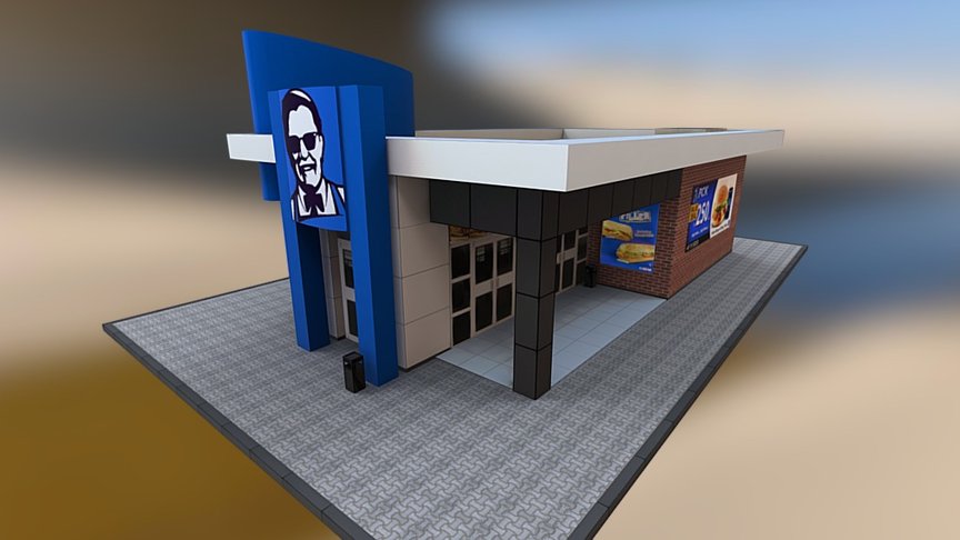 Low-Poly Fast Food Restaurant