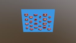 Stop-Motion Mouth Set (Visemes) mouth, aardman, stop-motion, claymation, visemes, viseme