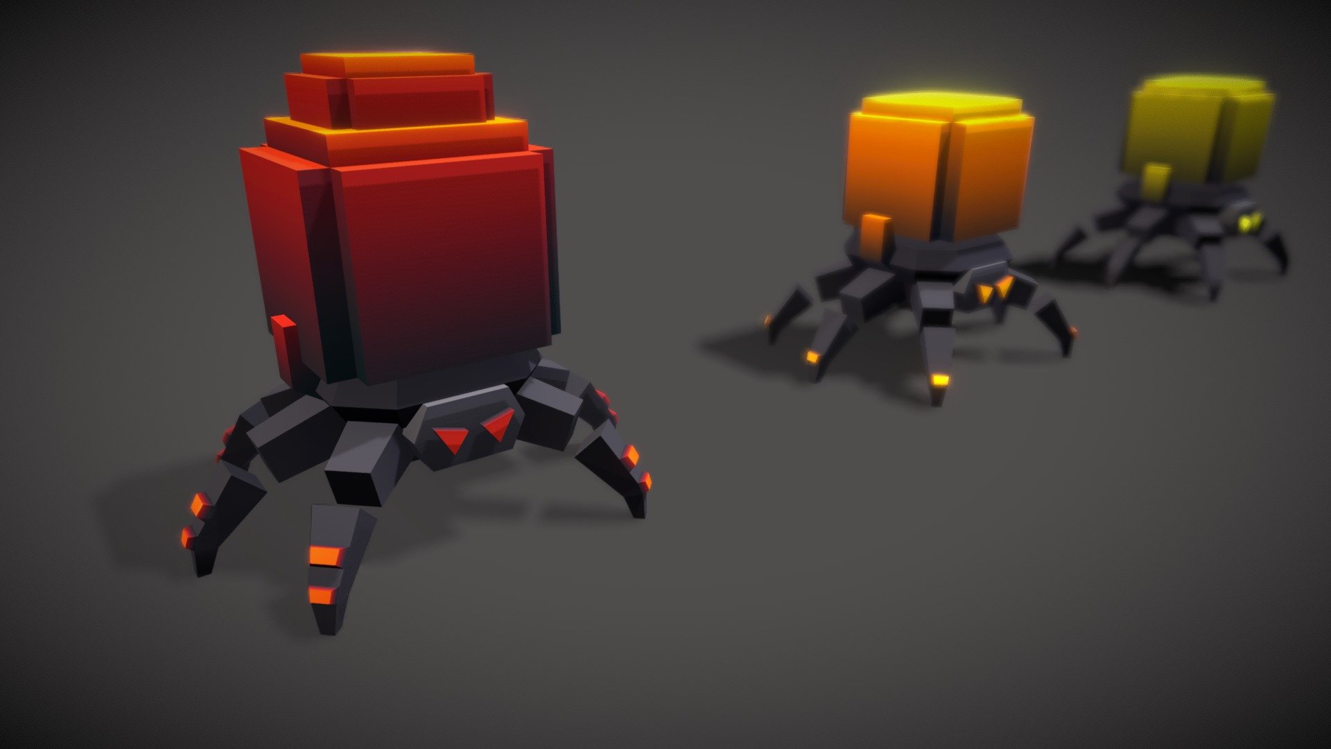 3D character Spider Bomb level 1,2,3