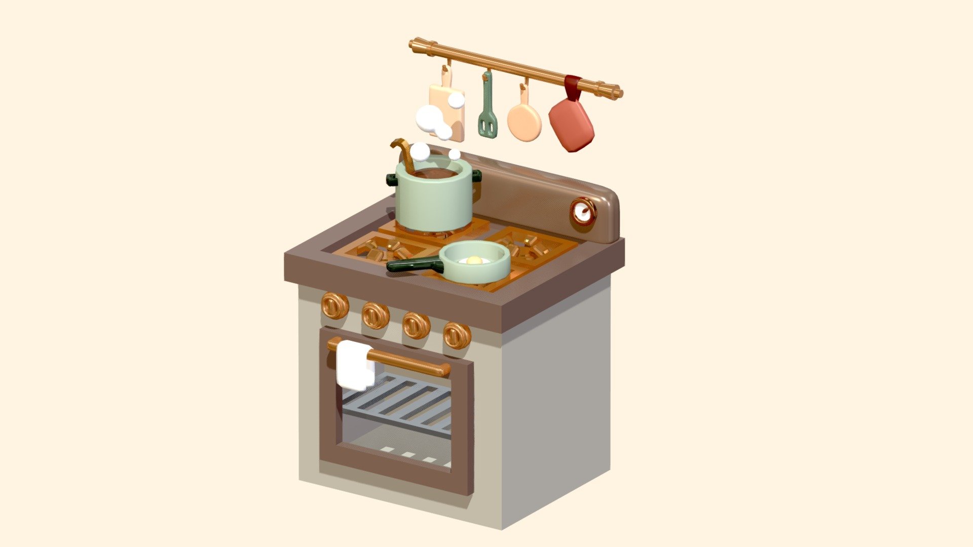 Kitchen area of my farmhouse kitchen model. Hope you like it!