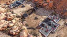 Desert terrain for top view 3D game base, terrain, center, desert, game-art, command, game-ready, game-level, game-asset, 3d-building, game-model, pbrtextures, 3d-art, 3d-asset, 3d-terrain