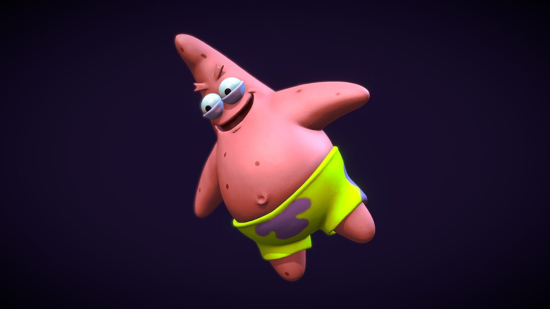 Patrick from Spongebob Squarepants sculpted in VR with Oculus Medium