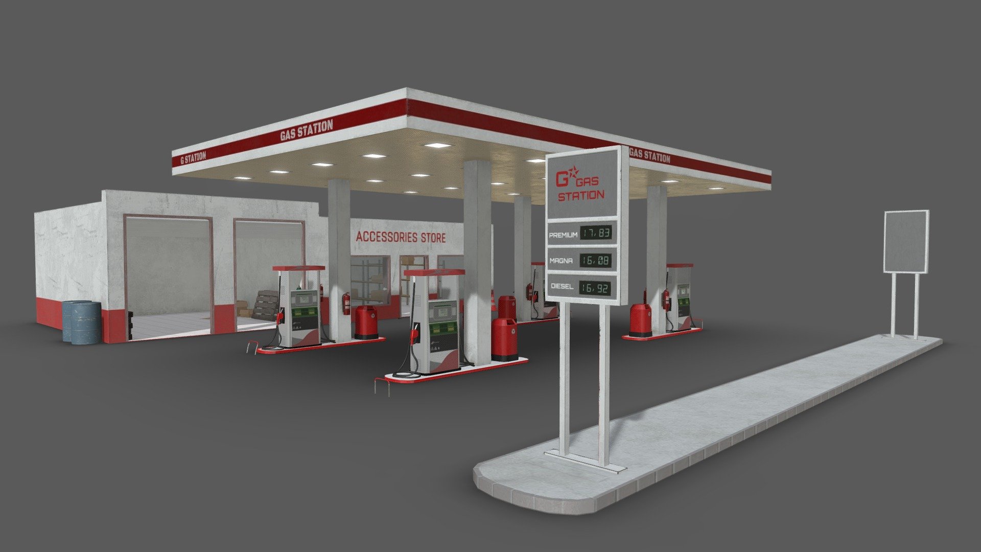 Features:




Low poly.

Game ready.

Separated and nomed parts.

Easy to modify.

All formats tested and working.

Textures included and materials applied.

Textures PBR MetalRough and SpecGloss 2048x2048
