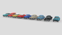 Low Poly Cars Collection 005 - 50s Cars abandoned, transportation, ford, cars, suv, sedan, chevrolet, vintage, retro, cadillac, wagon, chevy, pack, 1950, classic, lincoln, dodge, pontiac, old, coupe, 50s, old-car, classic-car, hudson, chrysler, retro-car, station-wagon, car, abandoned-car, 3d-collection, cars-pack, 50s-car, dodge-coronet, classic-design, ford-custom, lincoln-capri, hudson-hornet, cadillac75, chevrolet-club-coupe, chrysler-newyorker, ford-cresline, pontiac-cheiftain