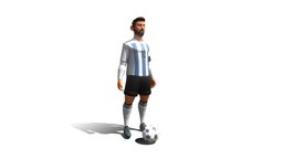 3D Character | Football Player football, sports, soccer, running, players, lowpoly, gameasset, characters