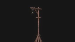 Light Pole lamp, medieval, lightpole, light