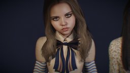 M3GAN Fanart body, film, anatomy, doll, mannequin, cyborg, android, woman, megan, girl, blender, blender3d, female, robot, rigged, m3gan