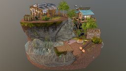 DAE Diorama - Forest Loner dae, diorama, daehowest, maya, photoshop, noai