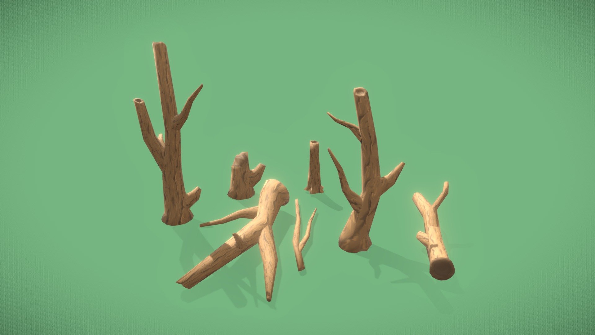 7 deadtrees lowpoly inspired by anime ref image

Property:
Number unique meshs: 7
Max number vertis:1446
Max number triangles:998
LODs:Yes
Collisions:Yes (Simple collision)
Number Material per instance: 1
Number Texture: 1
Texture size : 1024x1024