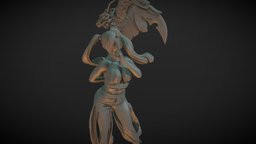 Silent. 3d printable 3dprintable, miniature, dnd, marvelousdesigner, dndcharacter, dndminiature, character, zbrush, fantasy, dust_world