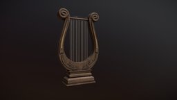 Greek Lyre greek, prop, gameprop, harp, lyre, 3d, model, gamemodel, gameready, greeklyre, noai