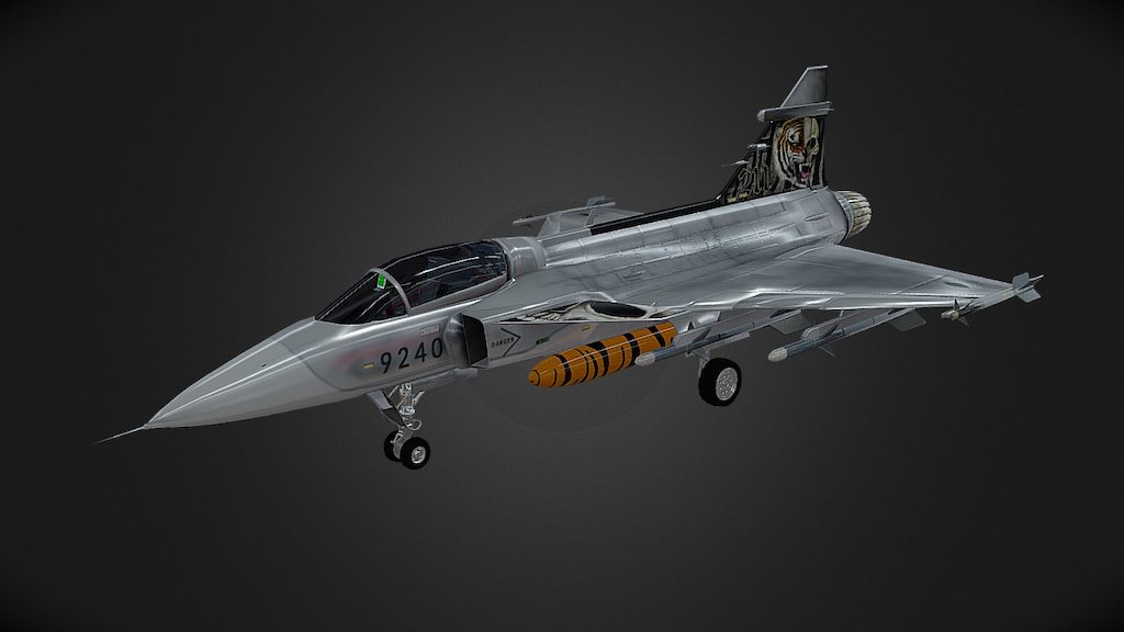 Jas-39 Gripen in Czech Tiger Camo.
Designation 9240