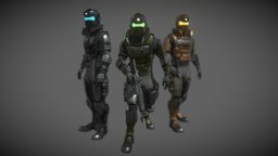 Guardian Soldier - Low Poly Character warhammer, armor, soldier, apocalyptic, rust, army, post, dead, cyberpunk, guardian, warframe, deadspace, character, game, lowpoly, scifi, gameasset, war, fallout, space, gameready