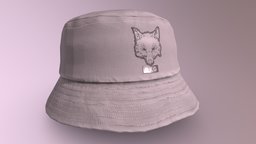 HAT - Bucket Hat - PBR Game Ready hat, modern, vintage, fashion, unreal, aaa, caps, headgear, realistic, hats, fabric, game-ready, unreal-engine, ue4, unrealengine, headwear, streetwear, unity, game, pbr, clothing, gameready, buckethat, bucket-hat, fishing-hat