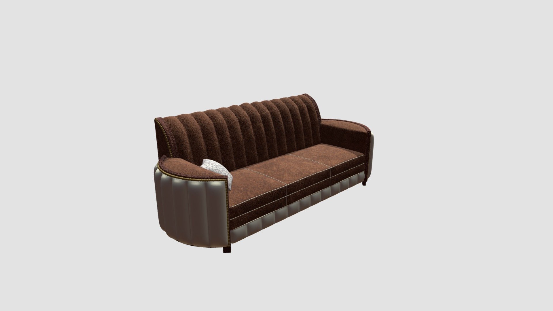 Highly detailed 3d model of sofa with all textures, shaders and materials. It is ready to use, just put it into your scene.