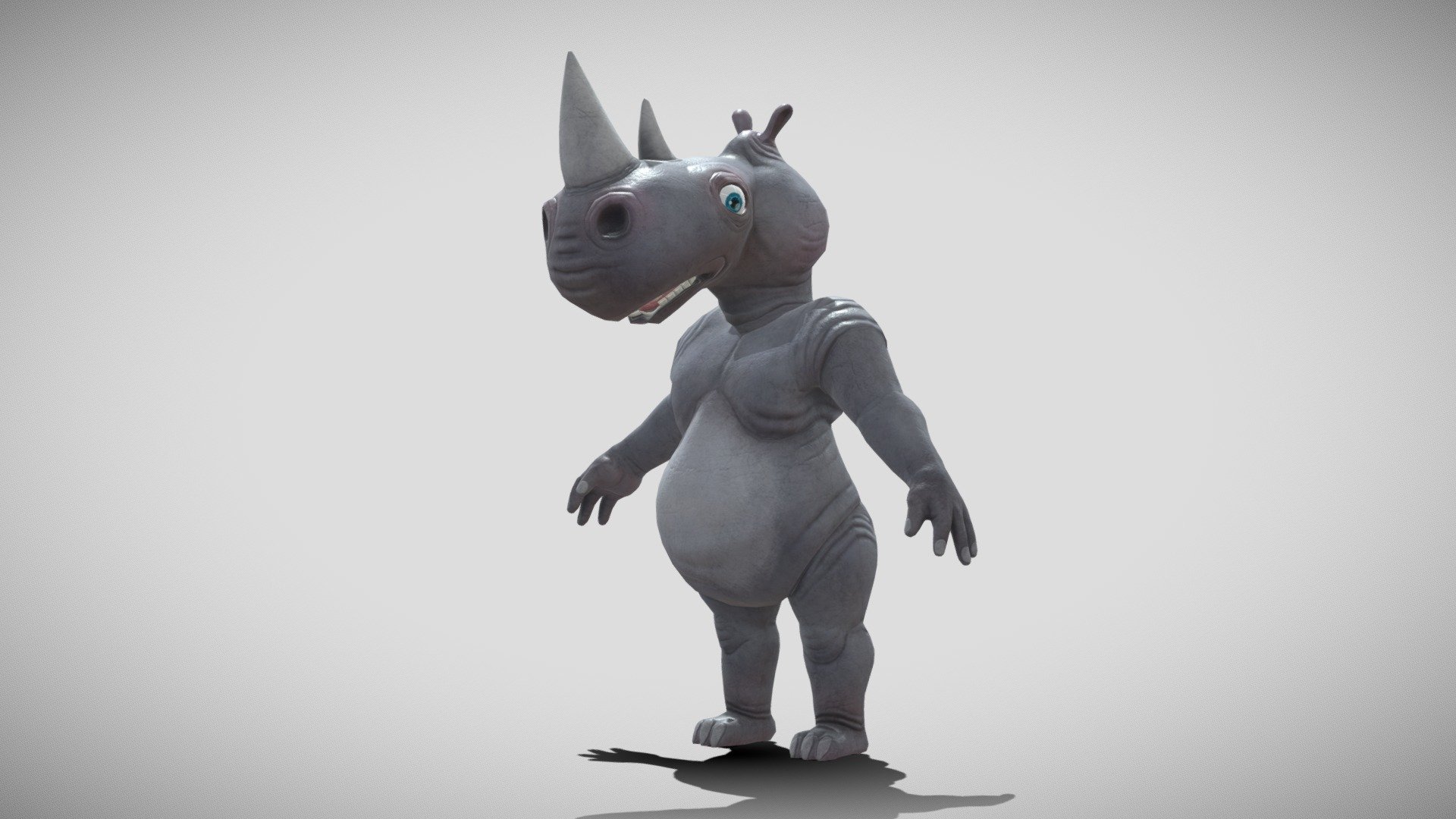 Lowpoly rhinoceros humanoid cartoons character with basic animation clips for games or vedio.  The skeleton naming convention and hierarchy ( 4-spine and 1-neck joint sturcture) are compatiable to Unreal Engine. PBR textures for games engine. Extra FBX file are also perpared for Unity user.
Some more forset animals are coming soon......