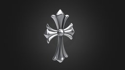 Chrome Hearts Cross cross, assets, heart, future, new, chrome, high-poly, hearts, mid-poly, noai