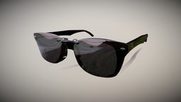 Polarized Sunglasses RAY BAN vray, fashion, fitness, equipment, sunglasses, lens, protection, single, sun, reflection, rayban, glasses, realistic, max, head, wayfarer, glamour, omg, polarized, glass, model, design, black