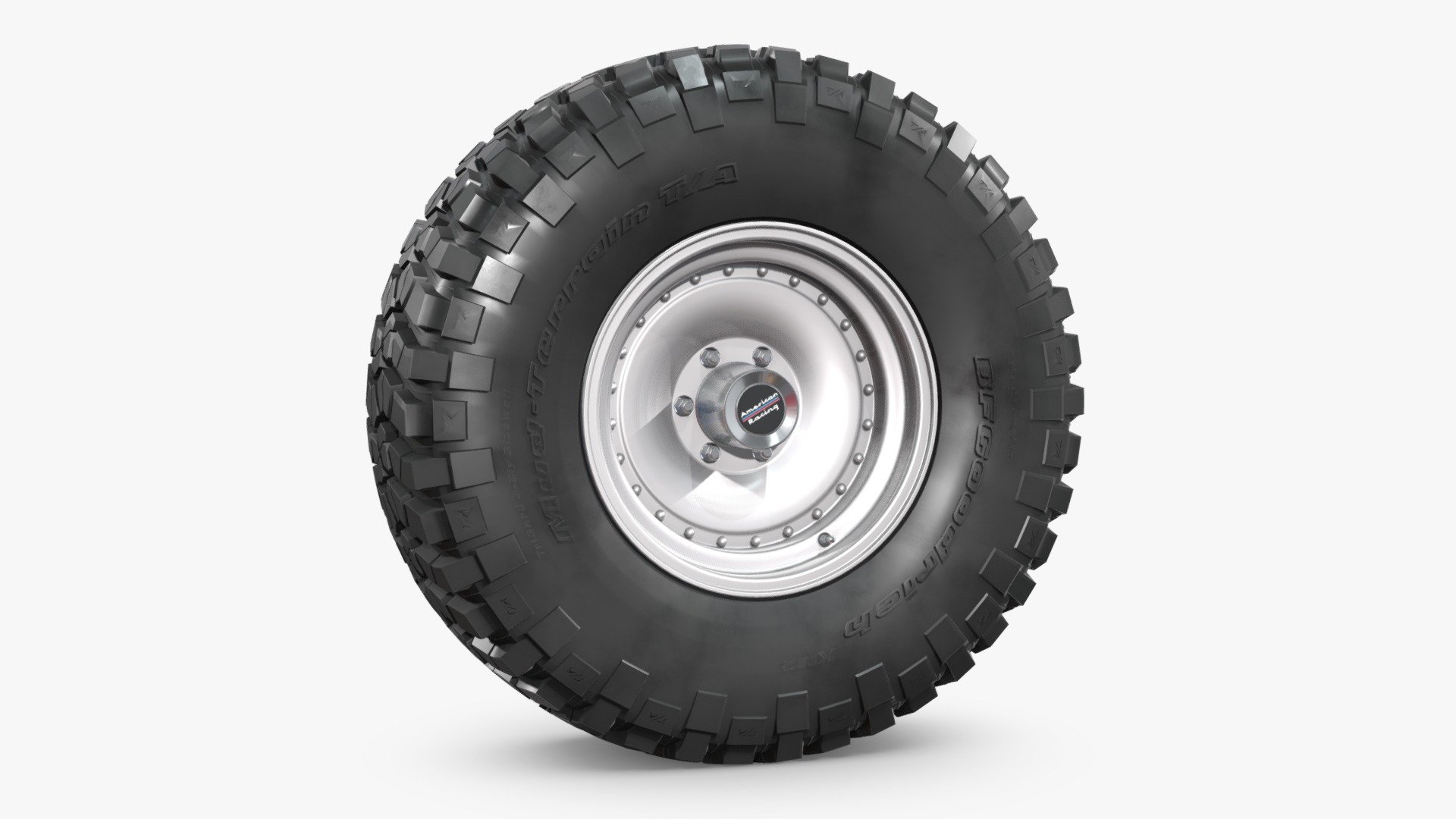 The Sketchfab marketplace has moved to FAB.com, go to NN 3D store page to get acces to all the models from this catajog.

3D model of an off road wheel and tire combo.

The model is fully textured and was created with 3DS Max 2016 using the open subdivision modifier which has been left in the stack to adjust the level of detail.

There are also included a Blender format with textures.

Exchange files included: 3DS, FBX and OBJ.

SPECIFICATIONS:

The model has 70.000 polygons.

Scale/transform is set to 100%, units are set to centimeters, texture paths are stripped and and it is made to real world scale.

MATERIALS AND TEXTURES:

All textures are included and mapped in all files but they will render like the preview images only in 3DSMax with V-Ray, the rest of the files might have to be adjusted depending on the software you are using.

JPG textures have 2048 x 2048 resolution.