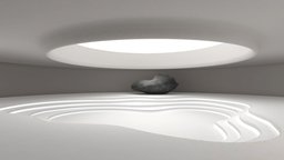 Auditorium of minimalism | Space | Baked scene, scenery, grey, concrete, floor, gray, auditorium, gallery, nature, zen, minimalistic, morden, peaceful, lighting, stone, space