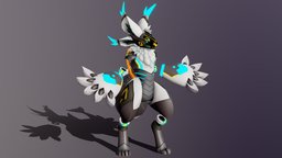 Protogen Kiwi b3d, vr, furry, charactermodel, vrchat, furryfandom, protogen