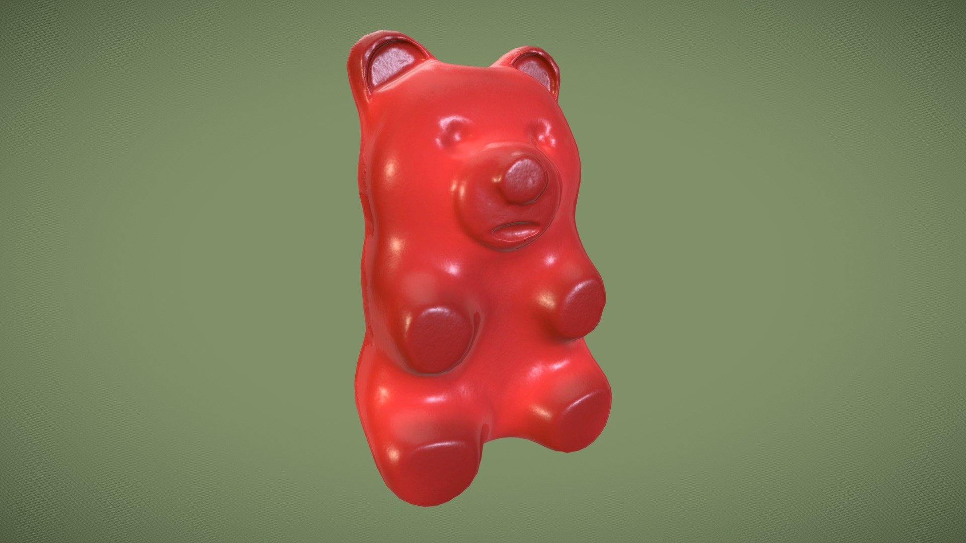 Gummy bear for pharmaceutical advertising.