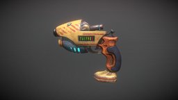 Steampunk sci-fi gun steampunk, substance, weapon, photoshop, blender, model, sci-fi, futuristic, zbrush, gun, textured