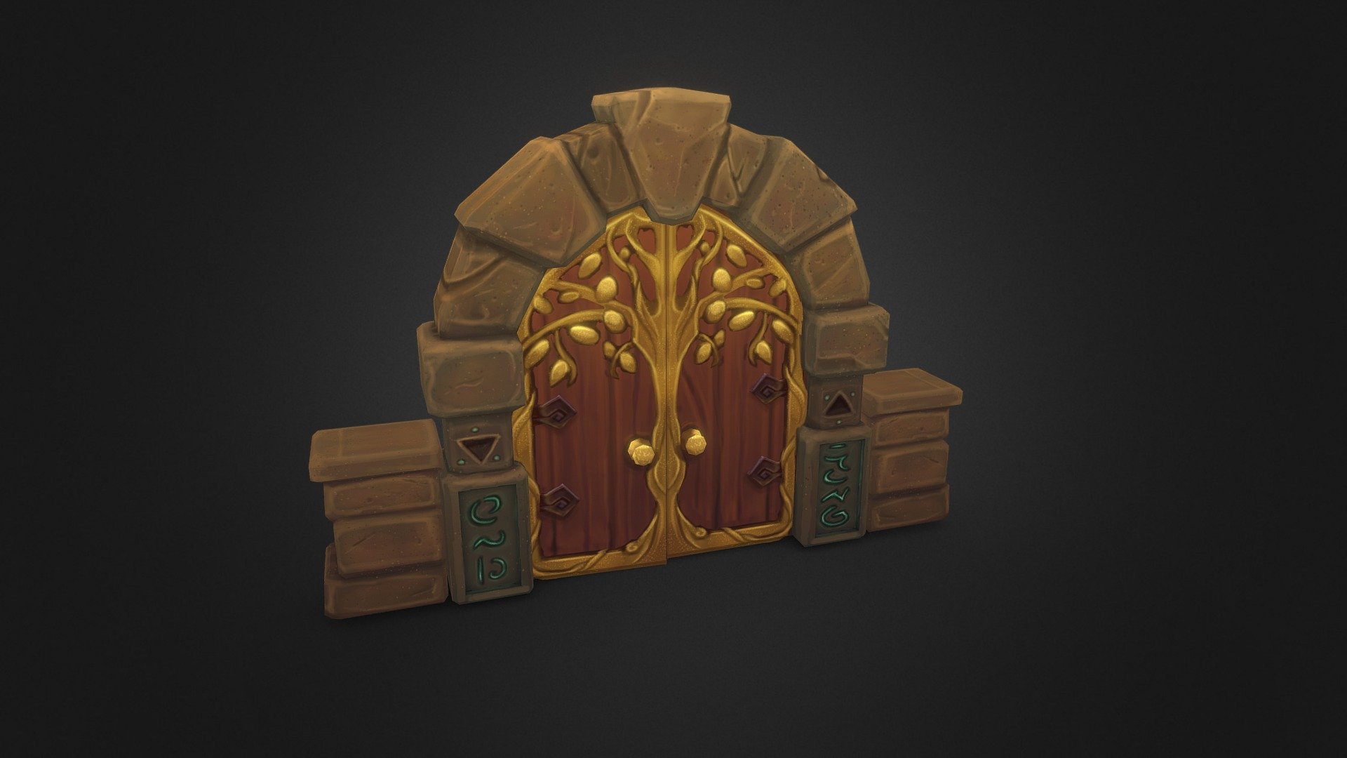 This piece was prepared for my last week at CGMA - Stylized Game Assets course, by Ashleigh Warner.

This long forgotten gate leads to the Queen's Gardens, where generations of royal ladies are said to have hidden their most precious secrets. Now free for the taken, if you can only find the key to unlocking this door :)
