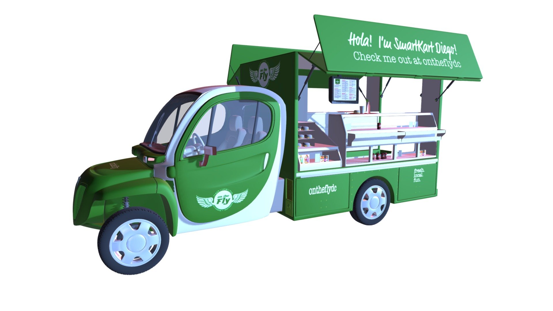 

High quality 3d model of On The Fly food truck with Semi-detailed interior.

If you need different file format, please contact me.
