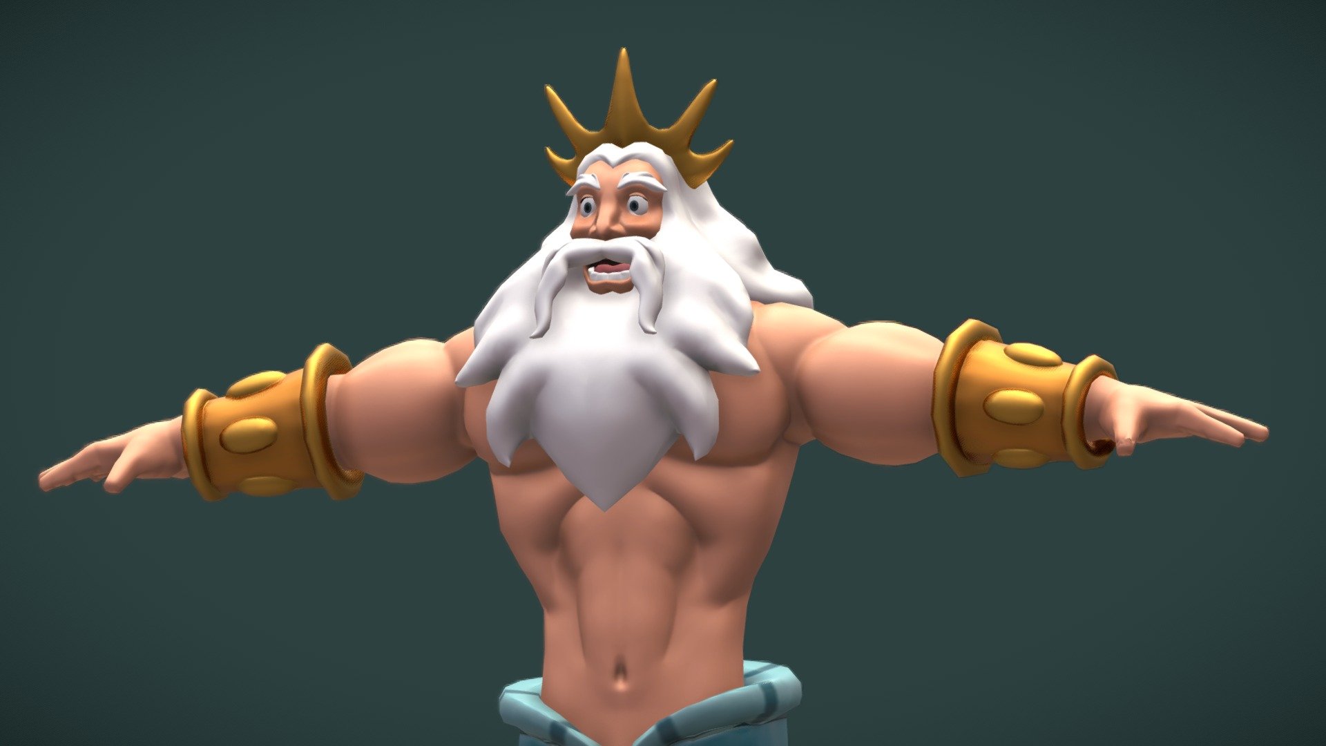I made king Triton from &lsquo;The little mermaid' movie. I first had to draw the character in good reference poses and then went on to sculpt him in Zbrush, after that I did the retopo in 3DsMAx amd finally added the textures with substance painter. I was inspired by the Gameloft game: &lsquo;Dreamlight Valley'. I would love to work for them one day.
