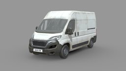 Dirty Car - Fiat Ducato Van 2014 truck, fiat, cars, drive, van, motor, luxury, driving, travel, panel, cargo, box, delivery, express, game-ready, heavy-vehicle, ducato, asset, game, car, dirty-car, abandoned-car, delivery-car, fiat-van, fiat-ducato, dirty-van