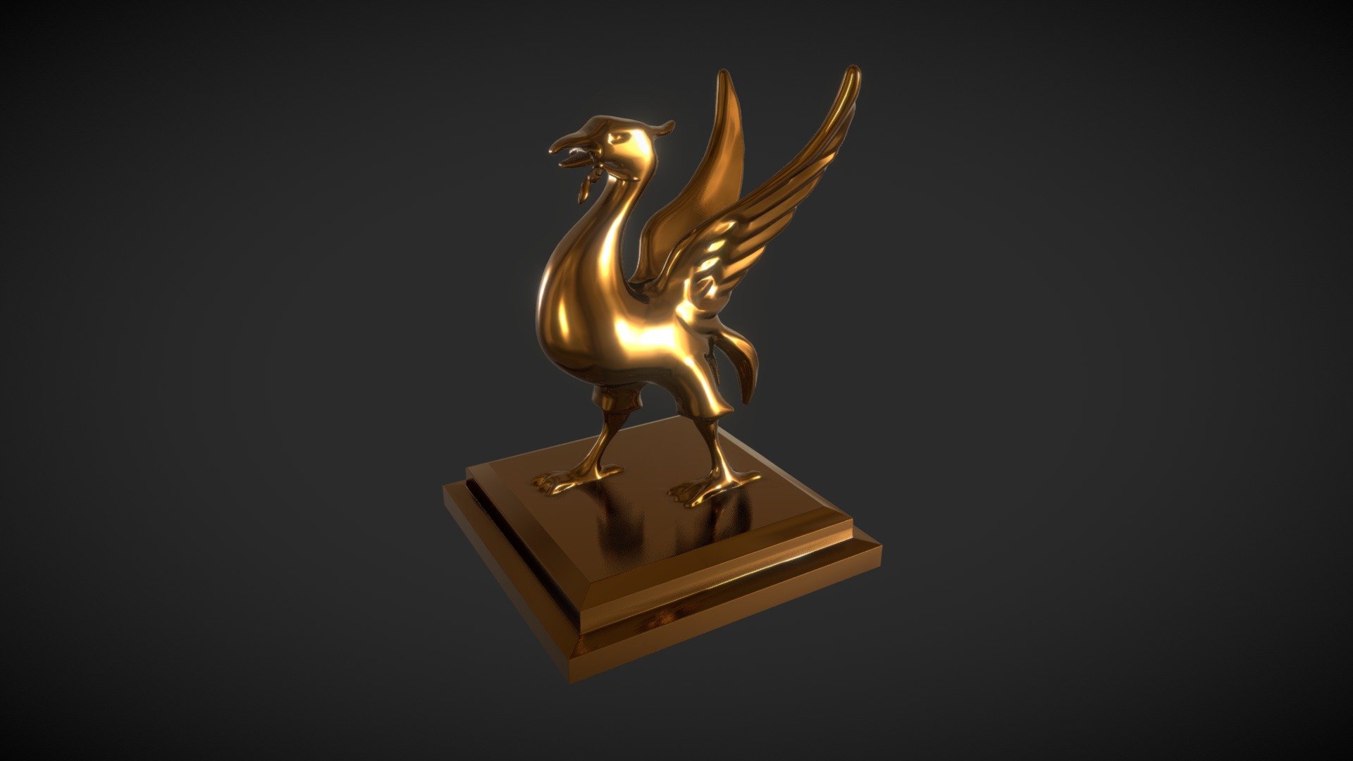Based on the LFC (Liverpool Football Club) Liverbird, this model was used to create a 3D print, which was then cast in bronze.