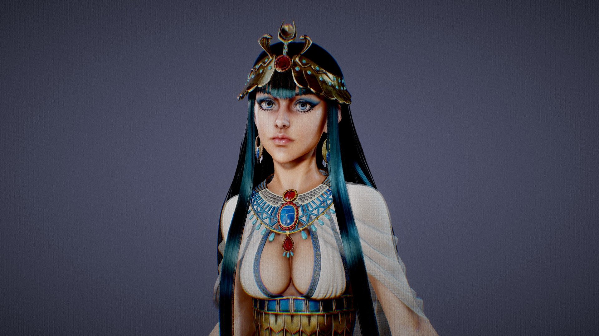 Personal project, the queen Hatshepsut from Chie INUDOH's manga &ldquo;The Blue Eye of Horus