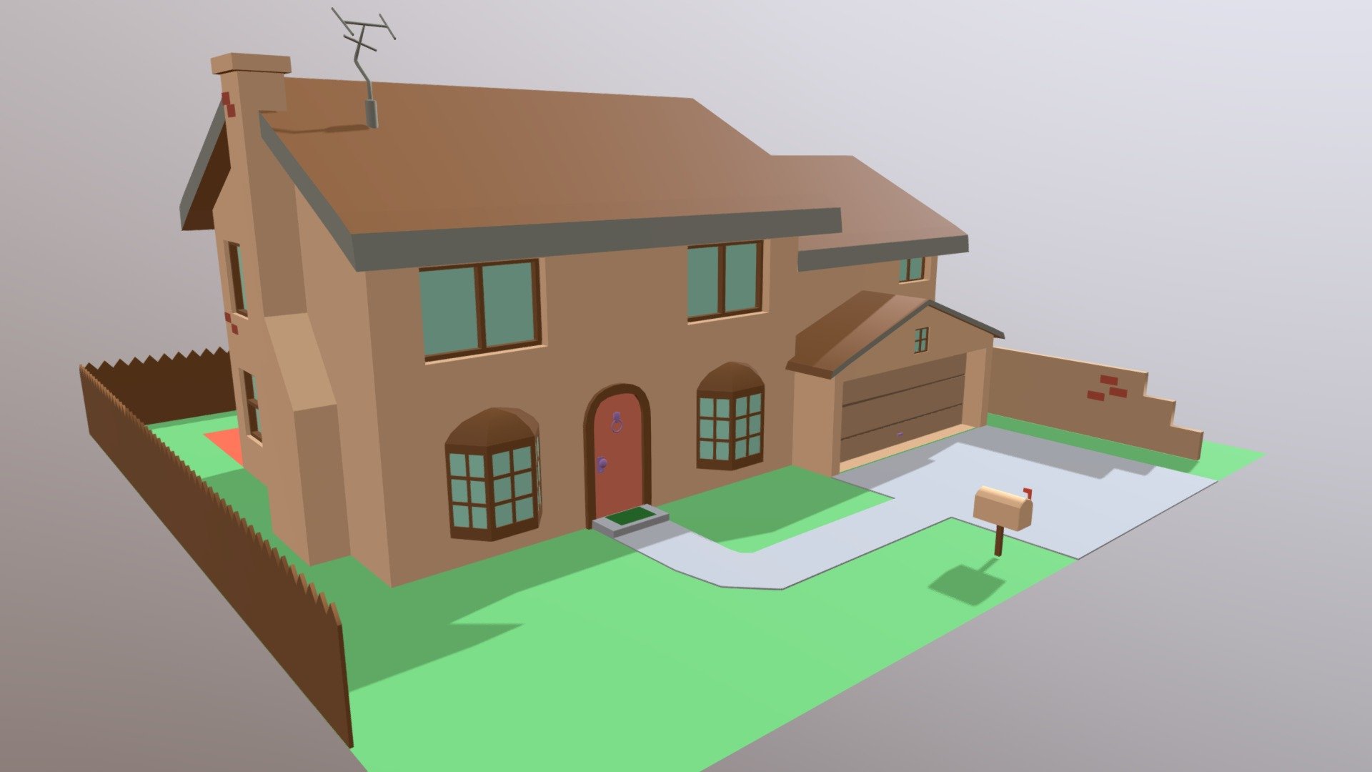 A quick modelling study about the Simpson's house, made in Autodesk Maya.