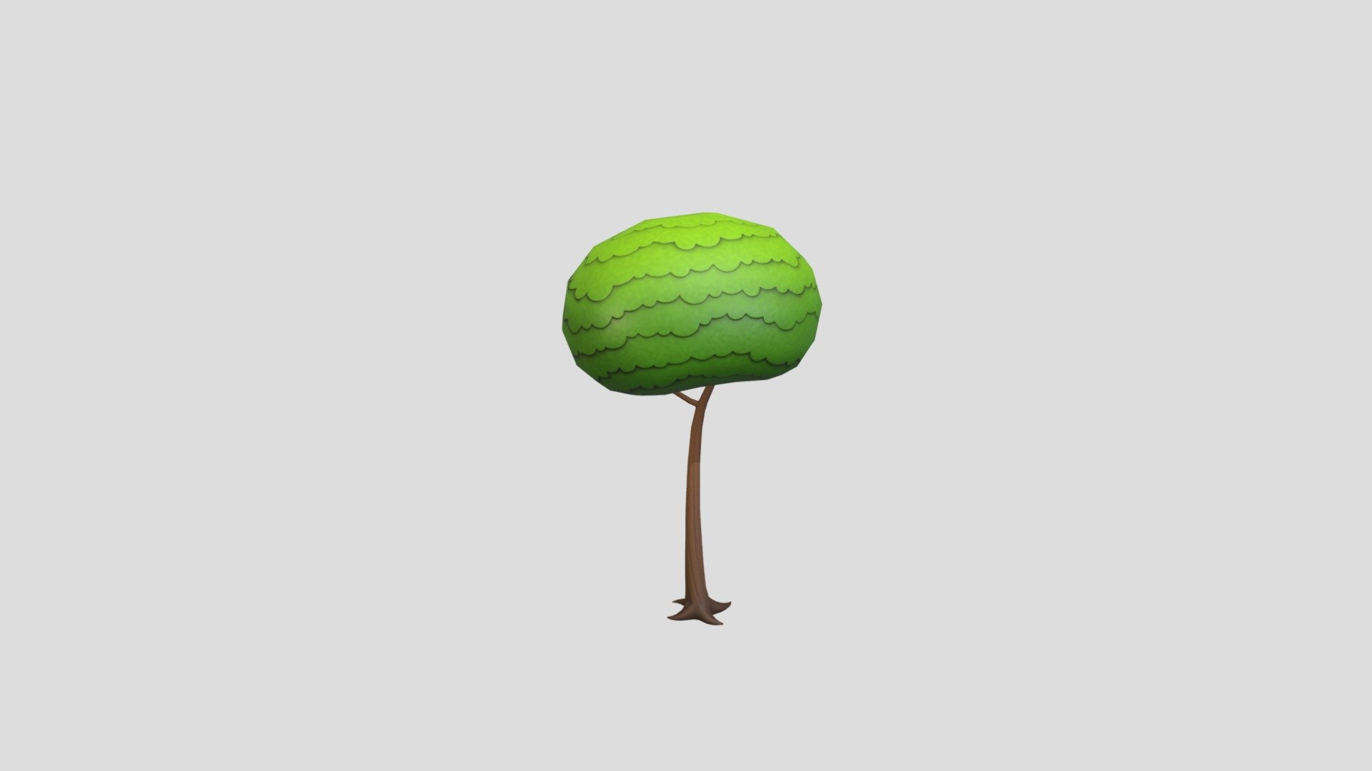 Cartoon Tree 3d model.      
    


File Format      
 
- 3ds max 2021  
 
- FBX  
 
- OBJ  
    


Clean topology    

No Rig                          

Non-overlapping unwrapped UVs        
 


PNG texture               

2048x2048                


- Base Color                        

- Normal                            

- Roughness                         



476 polygons                          

483 vertexs                          
