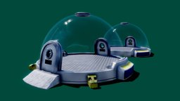 Bubble Glass Arena/House Game Asset tree, base, storage, garden, hotel, warehouse, bunker, third, bubble, bank, arena, jungle, hose, quarantine, thirdperson, glasshouse, pbr-texturing, storage-tank, settle, glass, asset, game, pbr, lowpoly, gameasset, home, free, interior, gameready, extrior