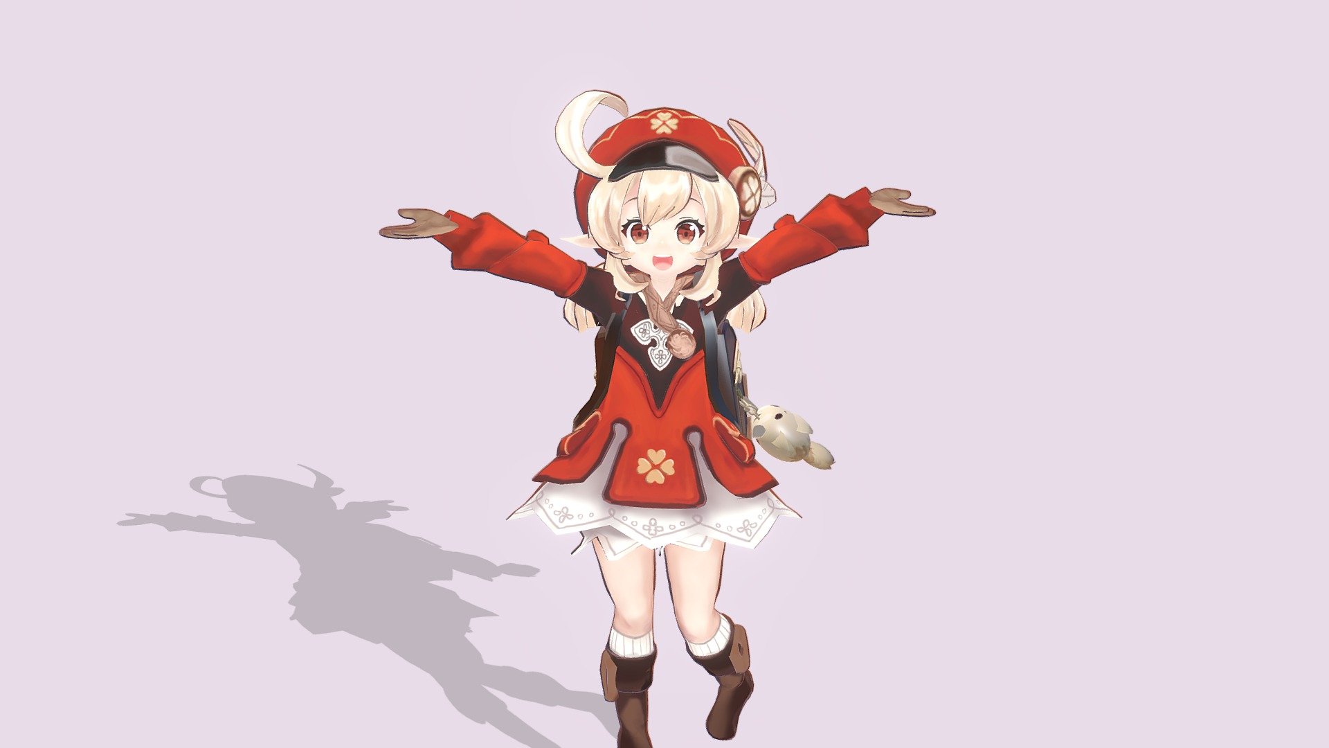 Fanart Klee from Genshin Impact

Done from scratch up, not extracted model from video game.

Heavily inspired by Xkung Work

work in progress, still have some bugs

Next Steps: 




Fix Rigging √

Facial Expression √

TexPaint Details √

Lineart √

Polishing √

VRChat Avatar √

Like to see updates and FREE DOWNLOAD release