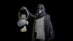 Steampunk plague doctor victorian, steampunk, warrior, creepy, substancepainter, substance, zbrush, fallout, horror
