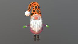 gnome orange cute, cap, boy, gnome, christmas, cartoon