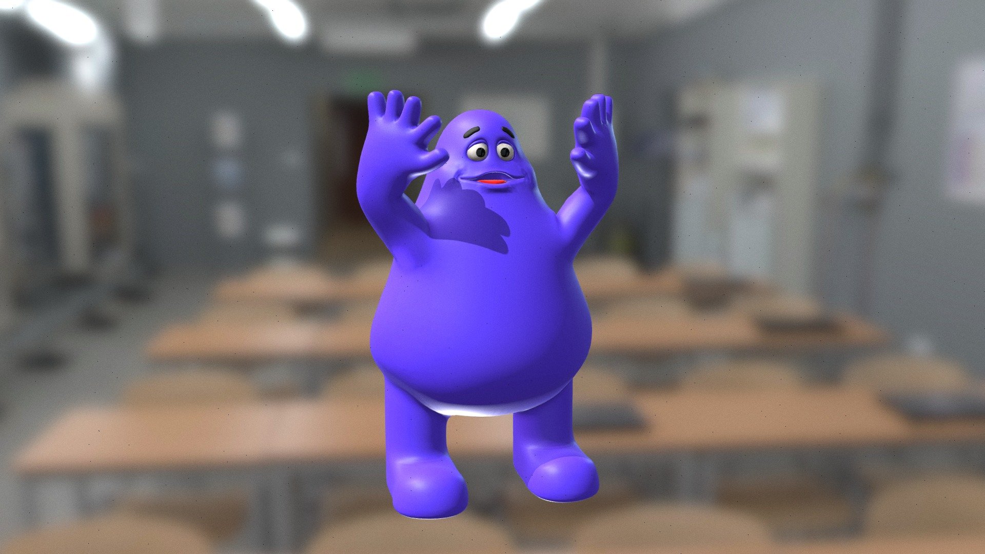 Grimace doing the Grimace Shake

Grimace is a character based from the McDonalds franchise.

(This model is not for sale).