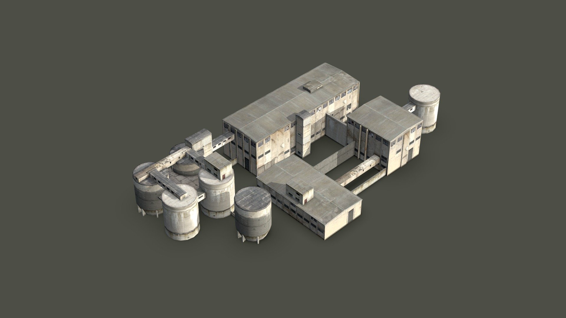 Simple, modular, lowpoly silos and factory buildings

Perfect as a distant background object.




Silos 2048x2048 Color, Normal and Roughness textures.

Buildings 4096x2048 Color, Normal and Roughness textures.
