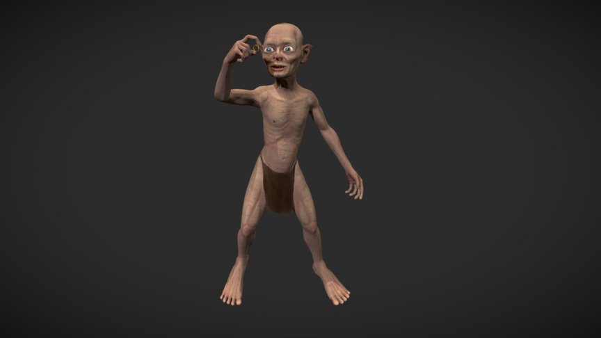 New solo project. Fully rigged and animated model ready for game engine. 

Modelling, re-topology, rigging and animations in 3ds Max

Sculpting and texturing in Mudbox

Texture baking in xNormal

Touch ups in GIMP

https://skfb.ly/VGAn - Gollum: Sneaky little hobbitses

https://skfb.ly/VGLC - Gollum: The Precious is lost