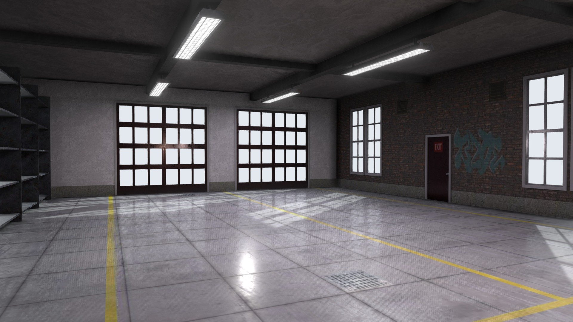 Empty Shop
Textures baked in Blender