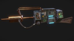 Tau Cannon from Half Life valve, mod, game-art, half-life, game-asset, low-poly-art, half-life2, militarty, scifi-weapon, tau-cannon, weapon, game, scifi, substance-painter