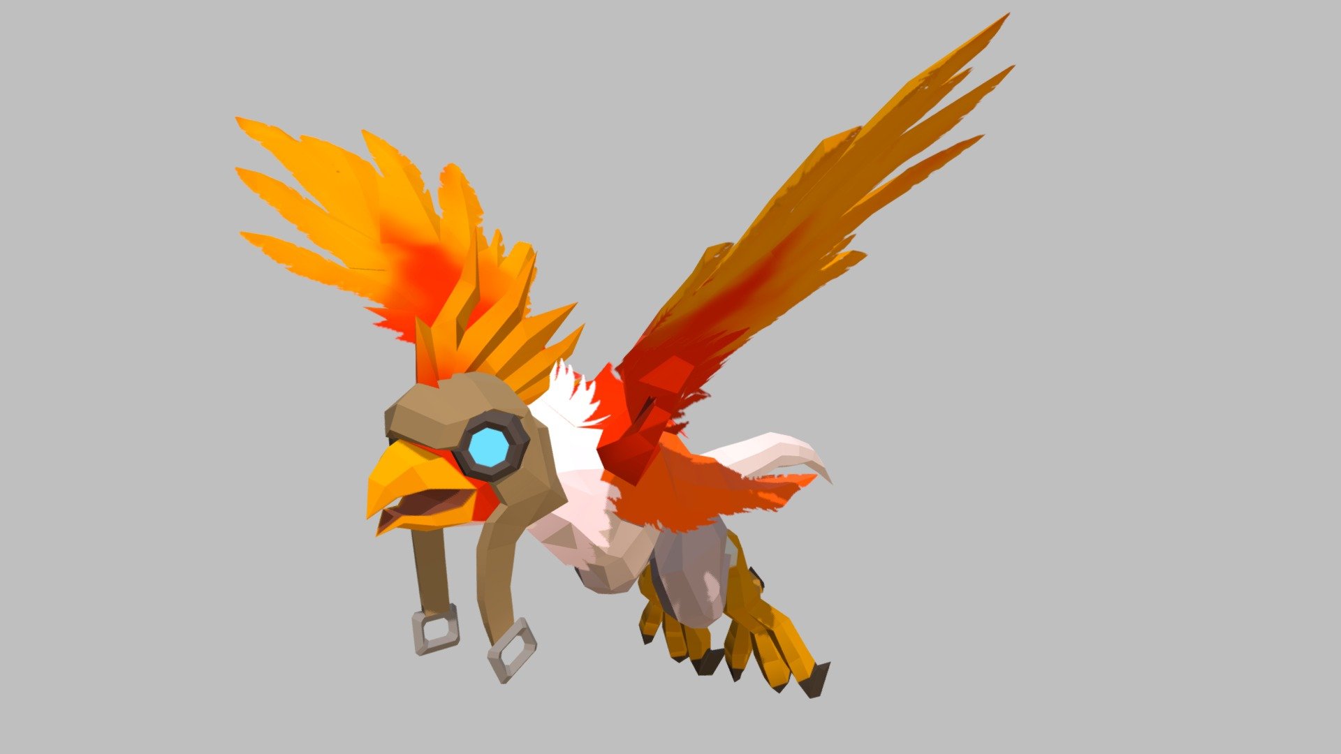 Geometry 
886 Quads Number of quad faces 
492 Triangles Number of Triangles faces 
4 Polygons Number of Polygons faces 
2.3k converted to Triangles Number of faces 
Vertices 
1.2k Number of vertices 



Basic Animations: Attack, Hit, Fly, Skill, Prepare for battle. 
The animation is looping, very smooth. 



Texture description: 
Only map: Diffuse. Resolution: 1024 * 1024 



Format description: 
Original model created by 3dsmax. Additional formats include Maya, FBX (you can import directly into the project immediately), obj, 3ds 



If there is a need for any type of model, send a message! We will provide. 
Thanks for your interest and love!
