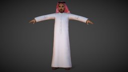 Arabi Man Saudi Rigged muslim, arabic, arabian, arab, saudi, arabia, saudia, saudiarabia, maya, character, cartoon, game, blender, stylized, rigged, emarati